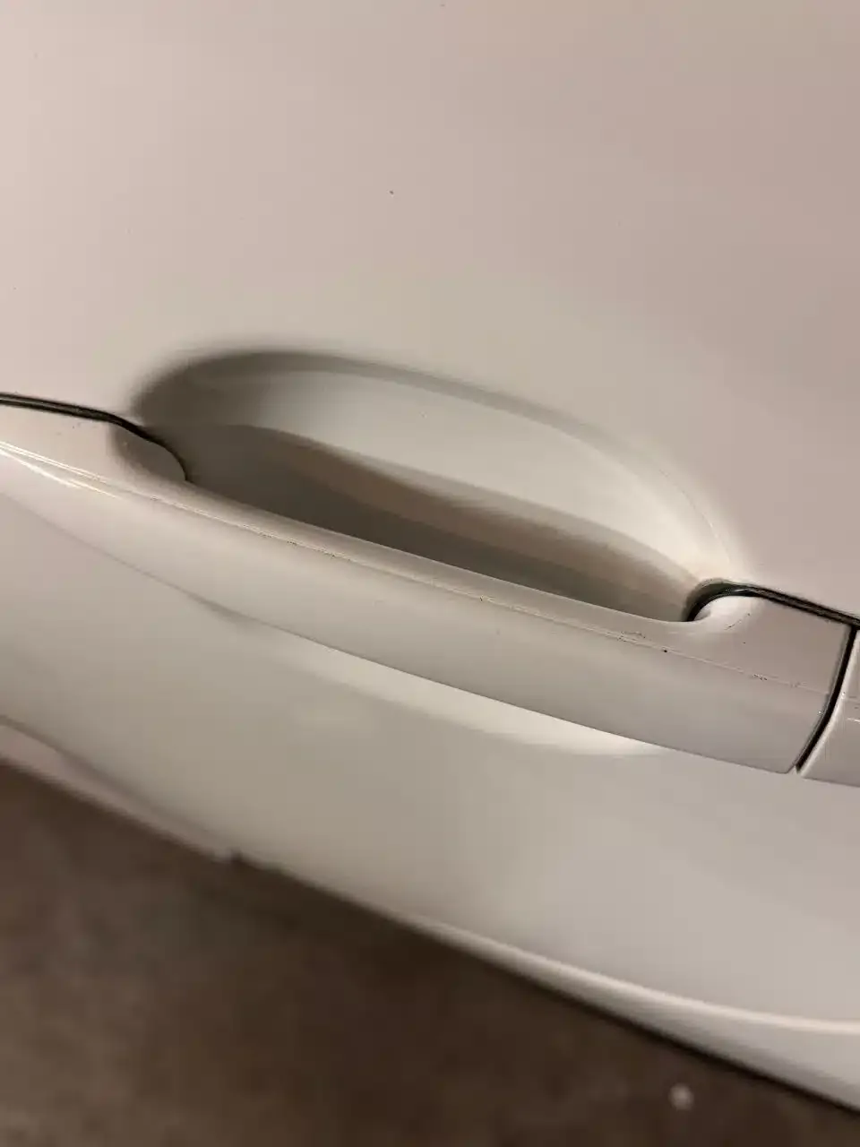 Door handle after polishing