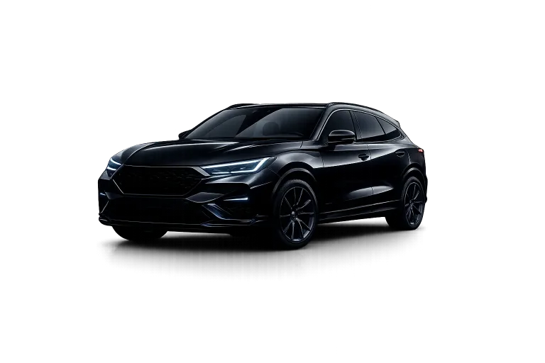 Glossy vehicle used as an interactive car detailing illustration