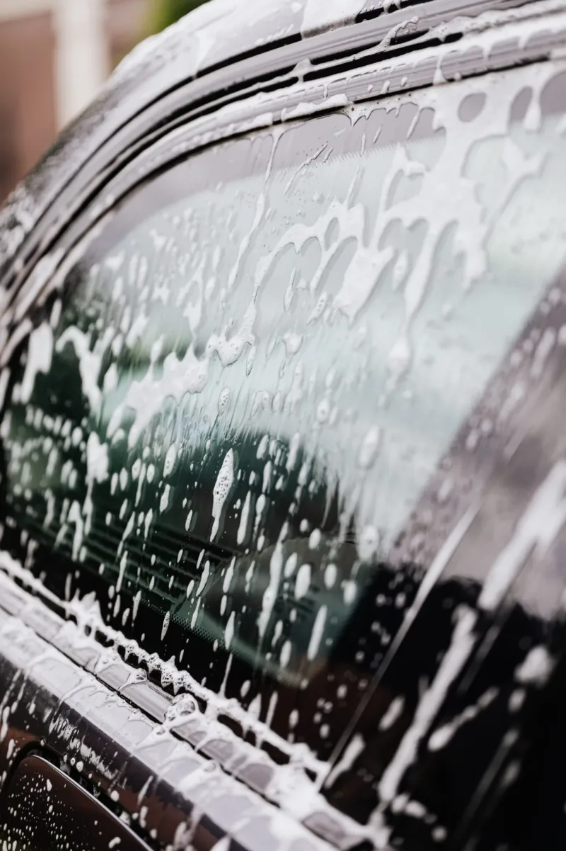 Car washing close-up