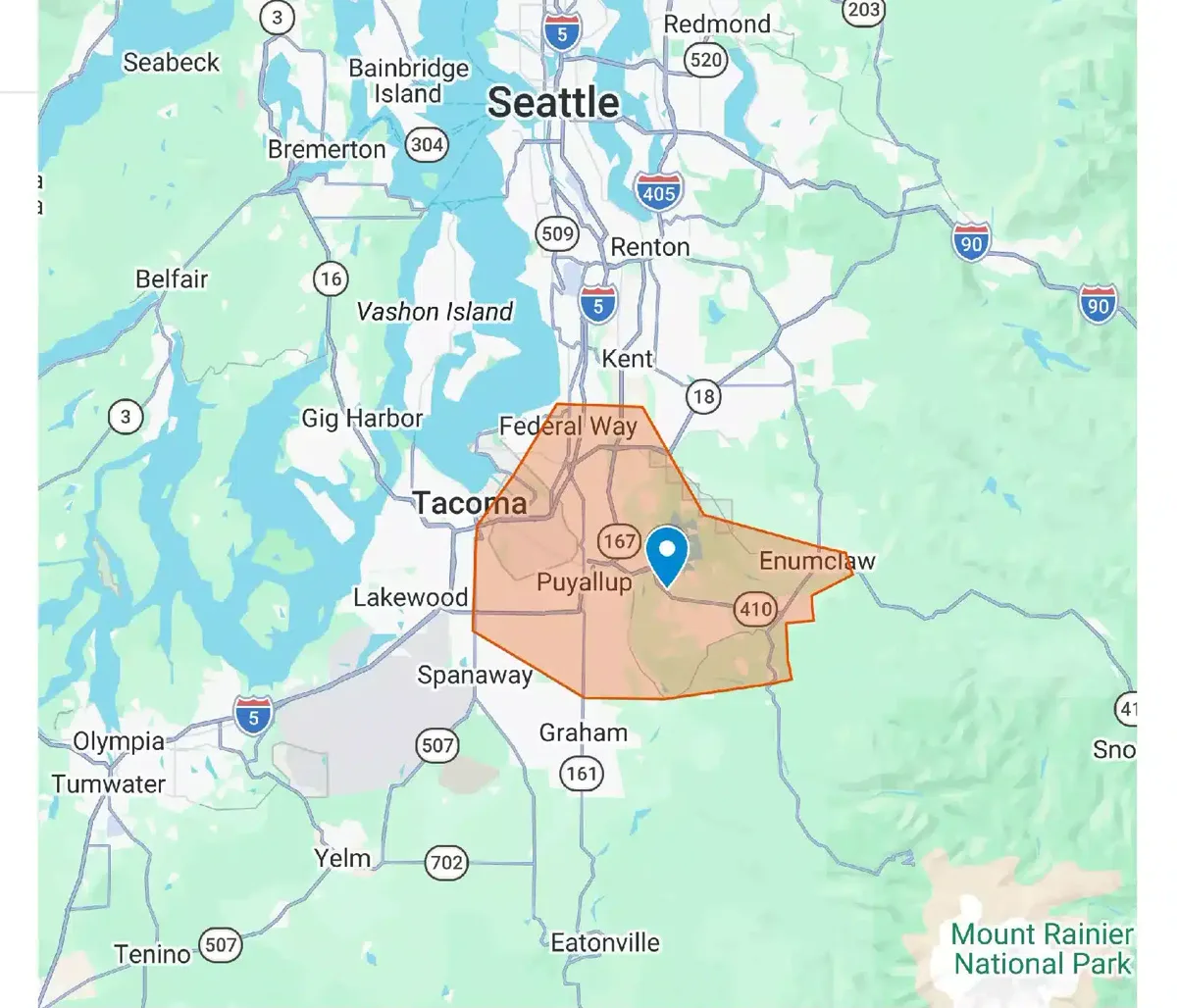 ATW Detailing mobile service area around Bonney Lake, Puyallup, Tacoma, Auburn, Kent, Enumclaw and surrounding cities