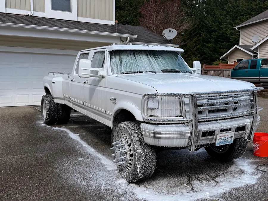 Freshly detailed vehicle exterior
