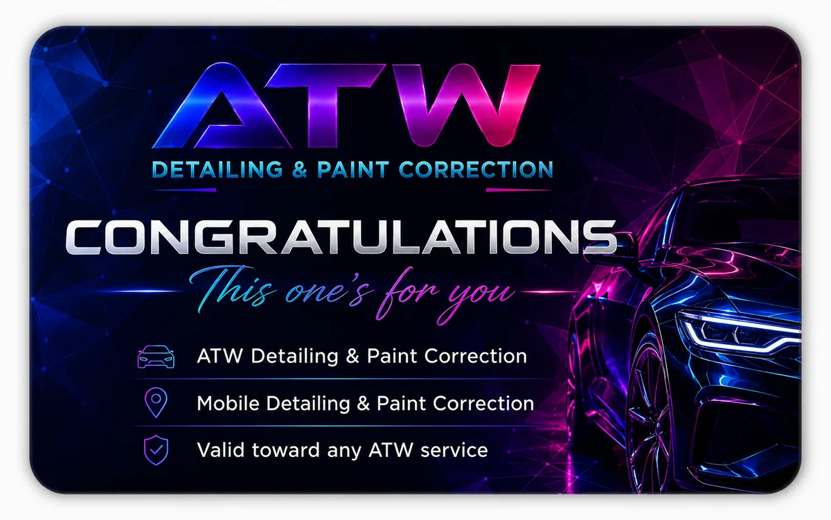 ATW Detailing Congratulations gift card