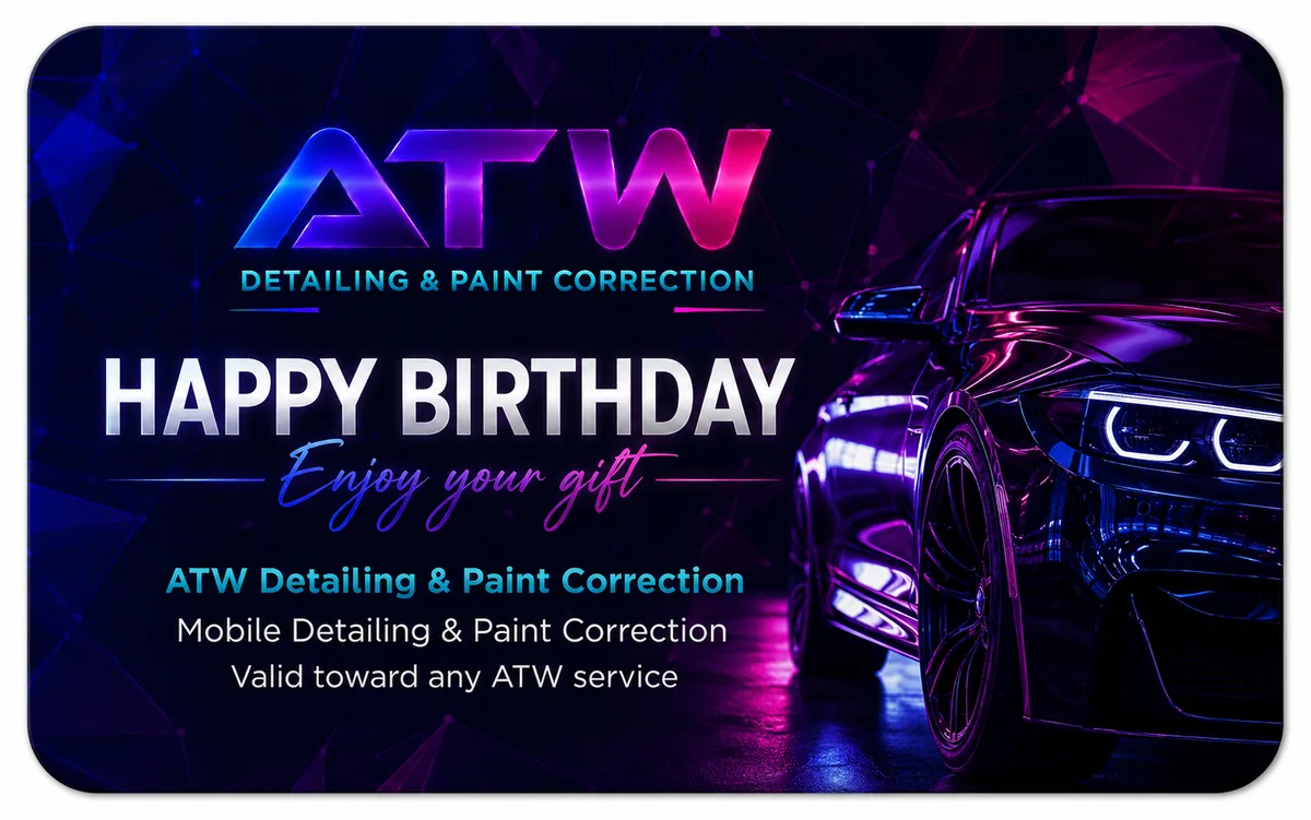ATW Detailing Happy Birthday gift card