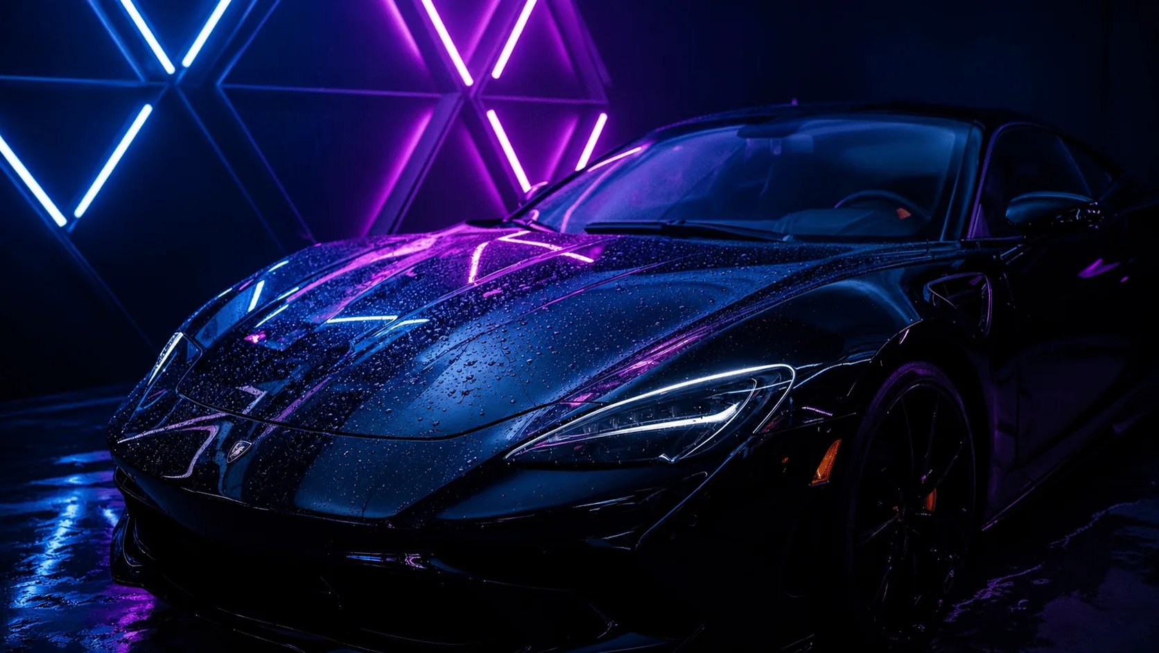 Detailed vehicle at night for ATW Detailing mobile car care
